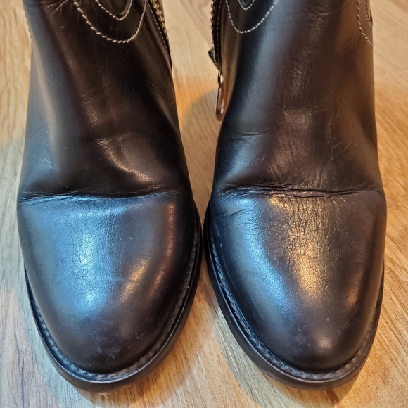 Ann Tuil Champs Elysees black leather booties 35 - Picture 6 of 9